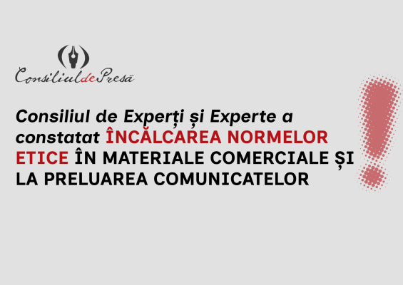 Redacțiile poartă responsabilitatea editorială și deontologică pentru întregul conținut publicat pe platformele lor